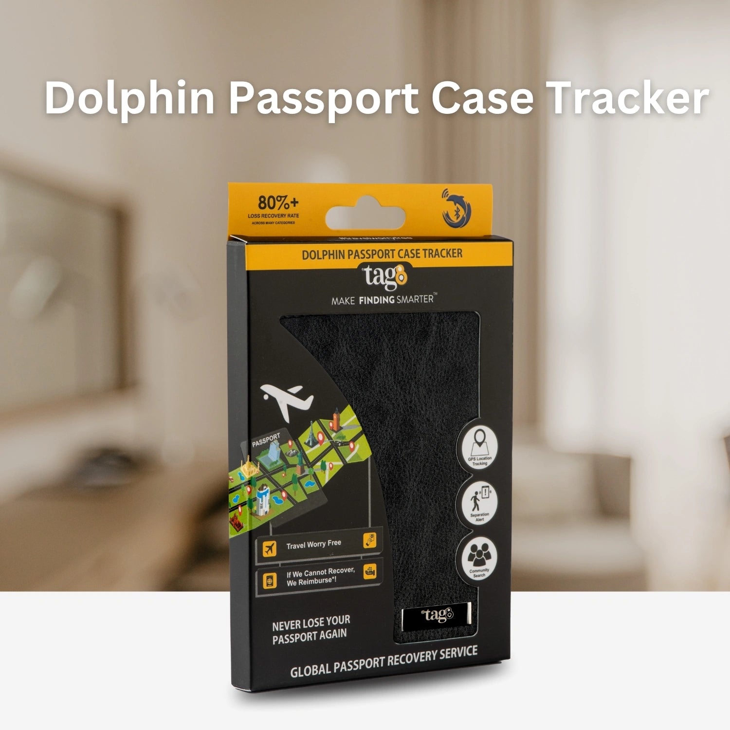 சைவ தோல் பாஸ்போர்ட் RFID கேஸ்