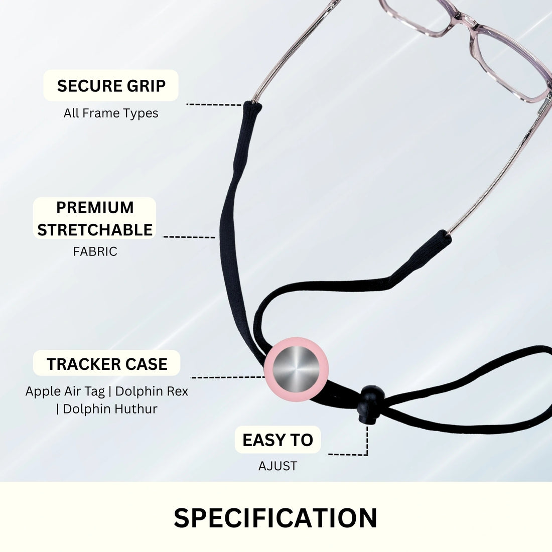 Smart Lanyard Tracker (Pink Colour)