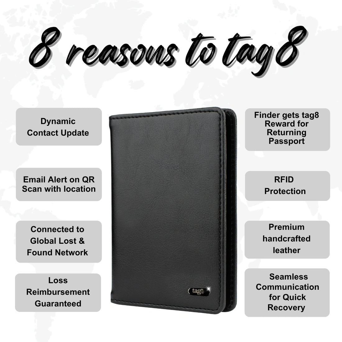 உண்மையான தோல் பாஸ்போர்ட் கண்டுபிடிப்பான் கேஸ்