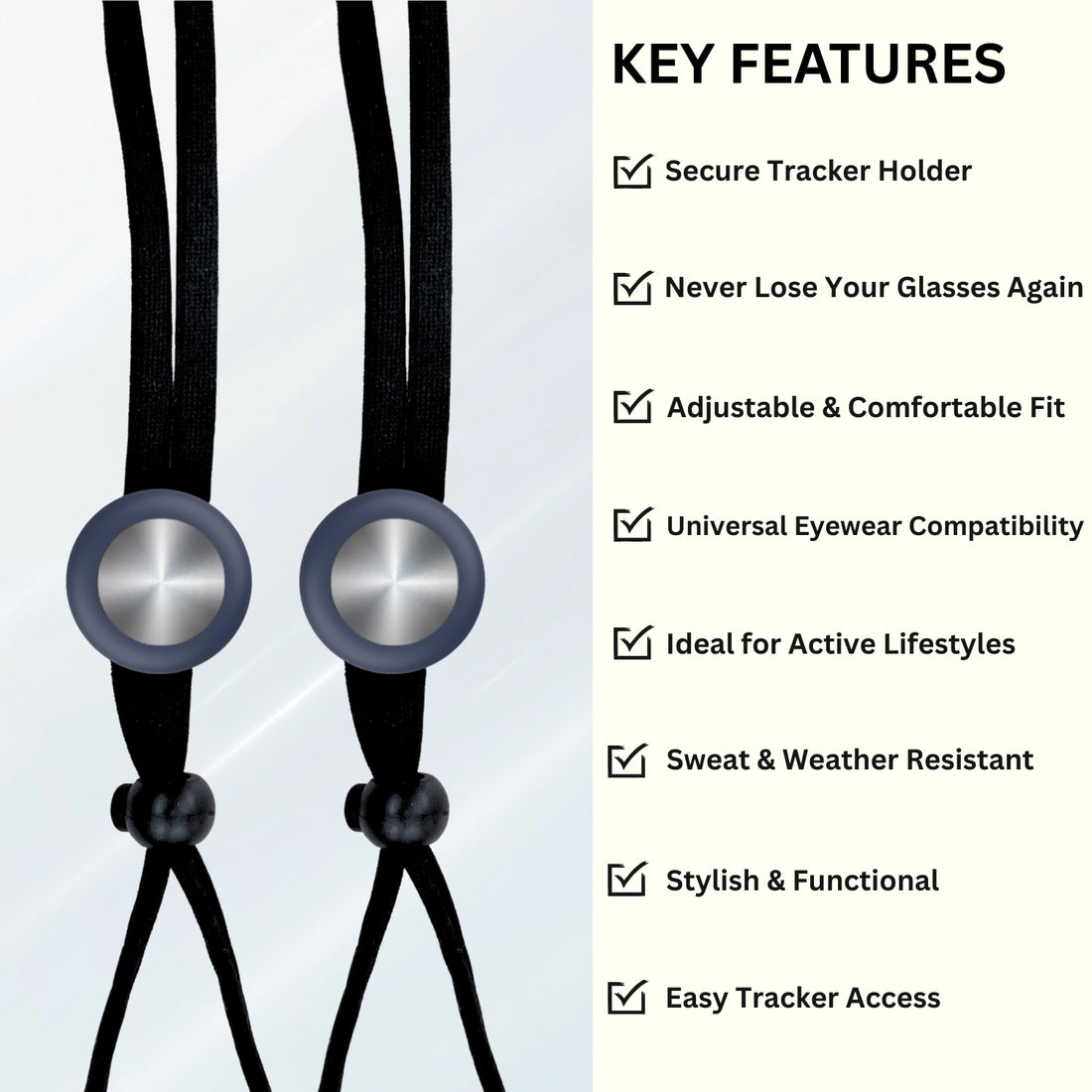 ஸ்மார்ட் லேன்யார்டு டிராக்கர் (சாம்பல் கருப்பு சுழல் நிறம்)