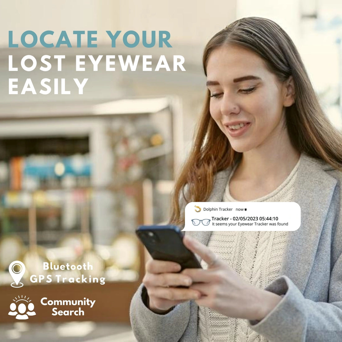 Dolphin eyewear finder for iOS - never loose your glasses.