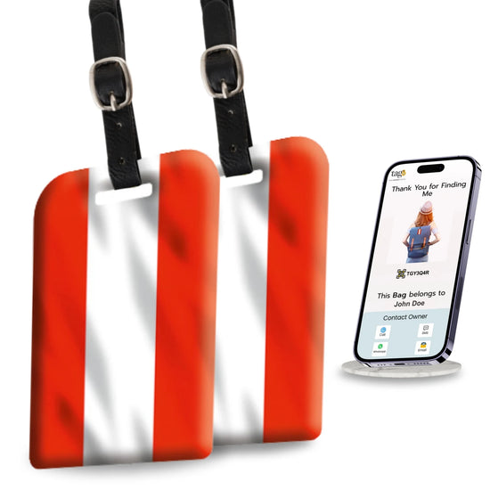 Austria QR Bag Tag by tag8 for secure luggage tracking