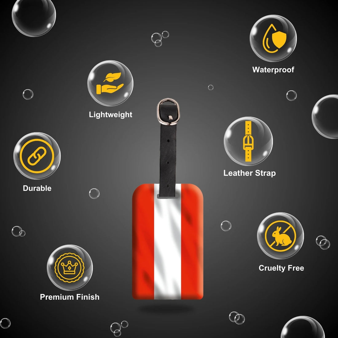 Austria QR Bag Tag by tag8 for secure luggage tracking