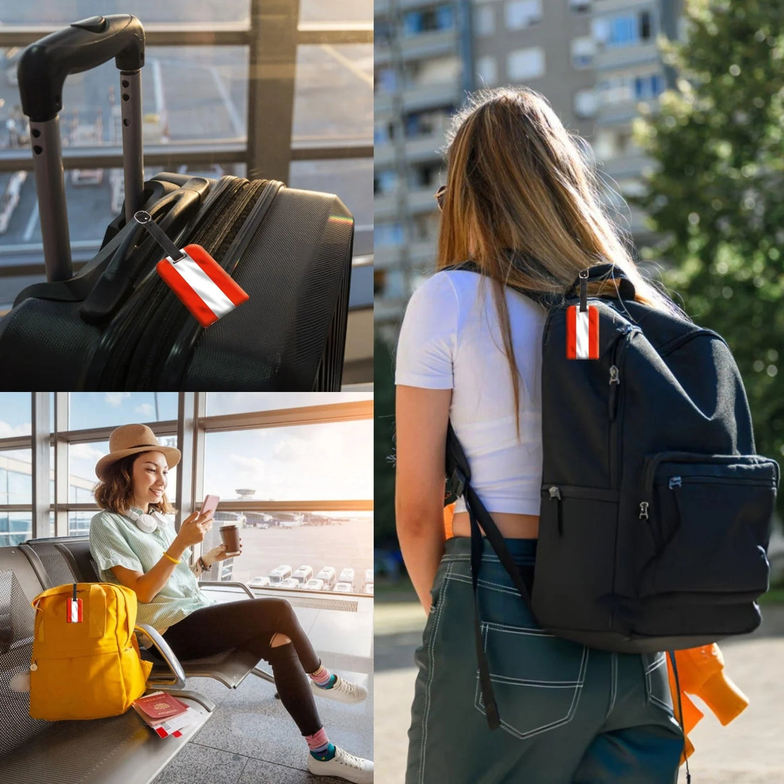 Austria QR Bag Tag by tag8 for secure luggage tracking