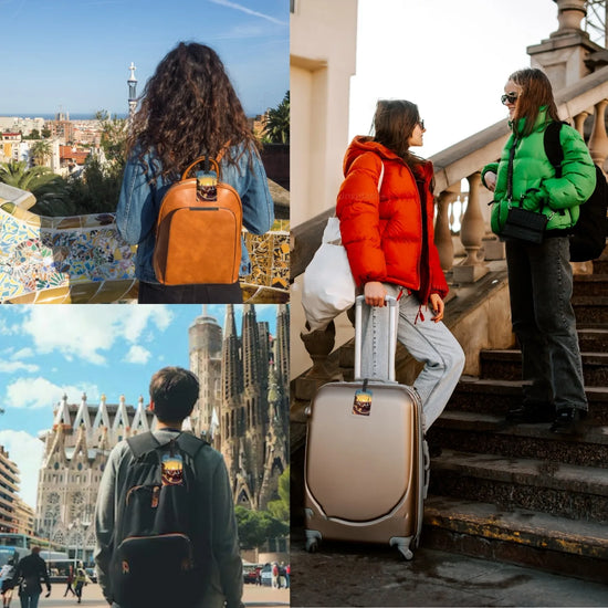 Barcelona QR Bag Tag by tag8 for luggage safety