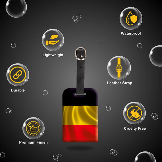 Belgium QR Bag Tag by tag8 for travel safety