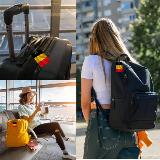Belgium QR Bag Tag by tag8 for travel safety
