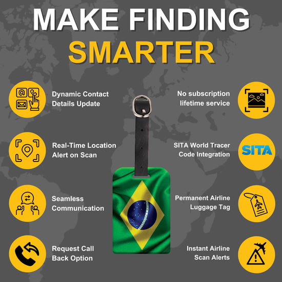 Brazil QR Bag Tag by tag8 for bag security