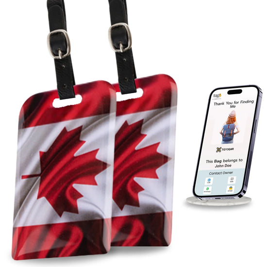 Canada QR Bag Tag by tag8 with QR code for tracking