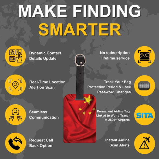 China QR Bag Tag by tag8 for secure travel tracking