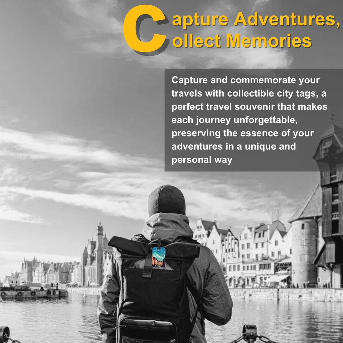 Copenhagen QR Bag Tag by tag8 for lost luggage recovery