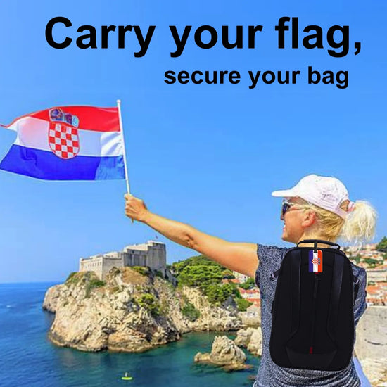 Croatia QR Bag Tag by tag8 for secure travel
