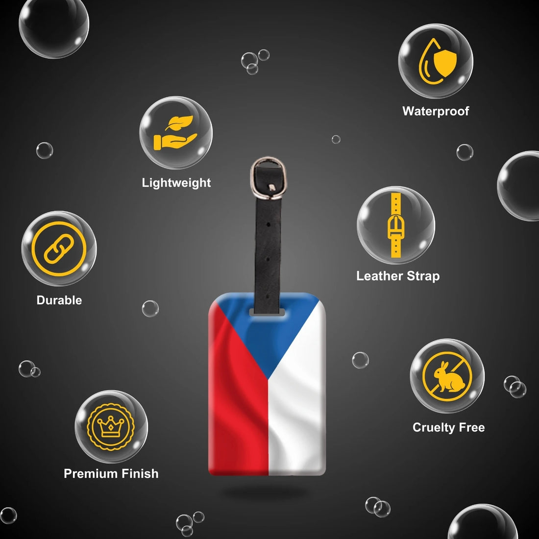 Czech Republic QR Bag Tag by tag8 for luggage recovery