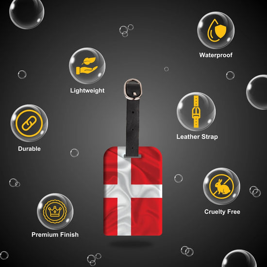 Denmark QR Bag Tag by tag8 for luggage tracking