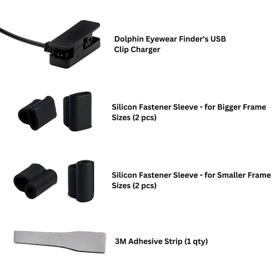 Dolphin Eyewear Charger and accessory kit for eyewear