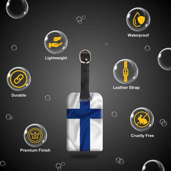 Finland QR Bag Tag by tag8 for secure luggage tracking