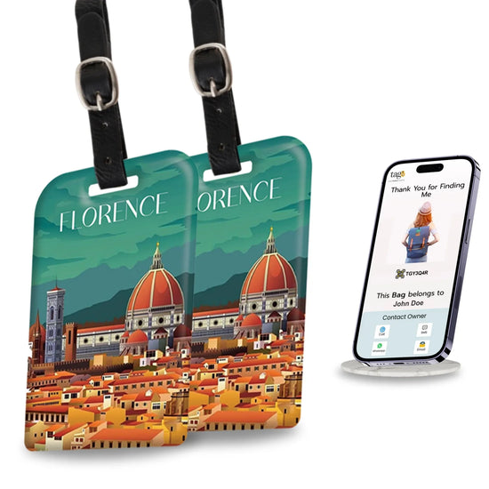 Florence QR Bag Tag by tag8 for bag tracking