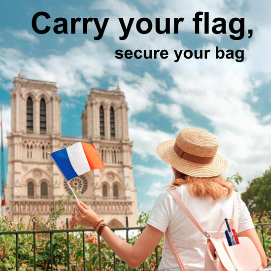 France QR Bag Tag by tag8 with secure QR code