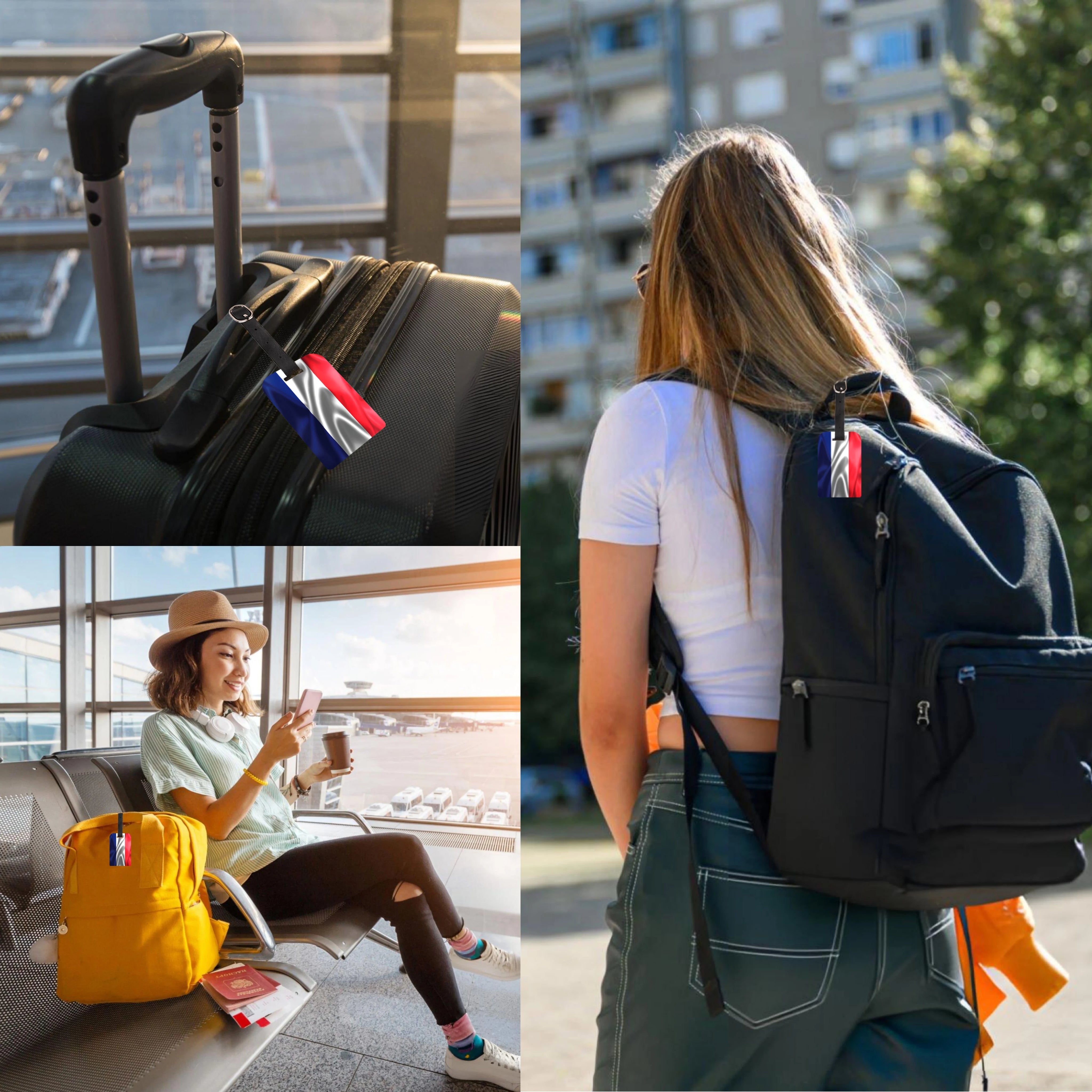 France QR Bag Tag by tag8 with secure QR code