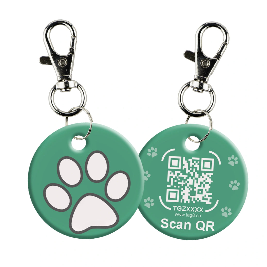 Tag8 Genie Pet Tag with smart QR code for pets – secure, scannable ID tag to help reunite lost pets with their owners