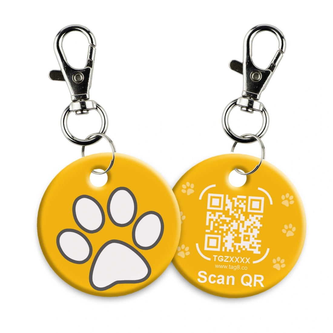 Tag8 Genie Pet Tag with smart QR code for pets – secure, scannable ID tag to help reunite lost pets with their owners