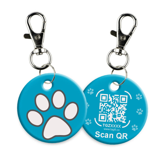 Tag8 Genie Pet Tag with smart QR code for pets – secure, scannable ID tag to help reunite lost pets with their owners