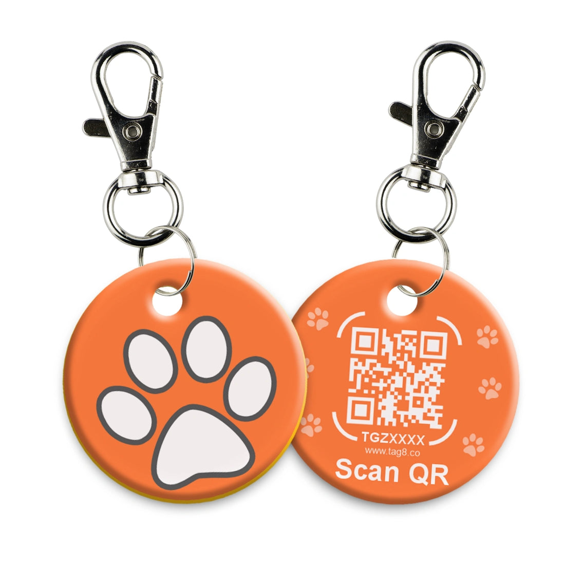 Tag8 Genie Pet Tag with smart QR code for pets – secure, scannable ID tag to help reunite lost pets with their owners