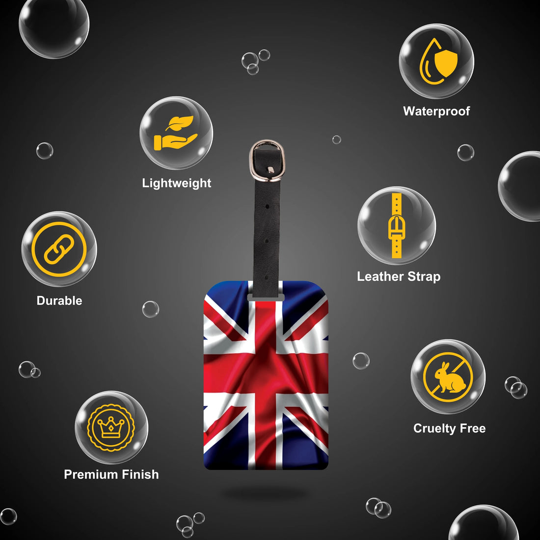 Great Britain QR Bag Tag by tag8 for secure bag tracking
