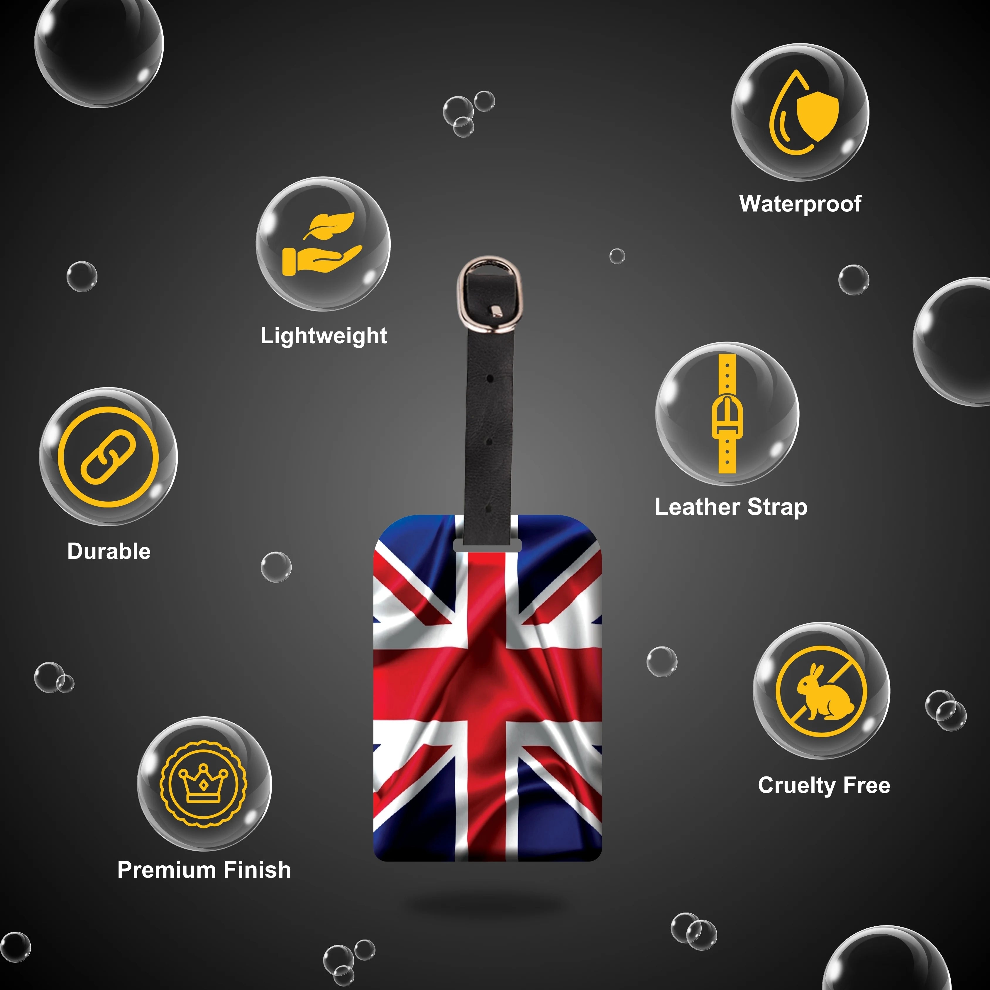 Great Britain QR Bag Tag by tag8 for secure bag tracking
