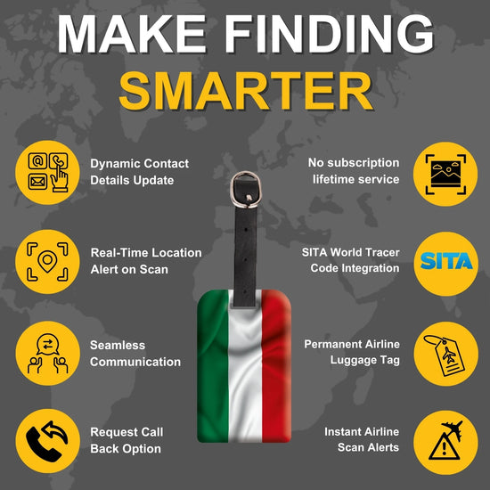 Hungary QR Bag Tag by tag8 with QR code for luggage