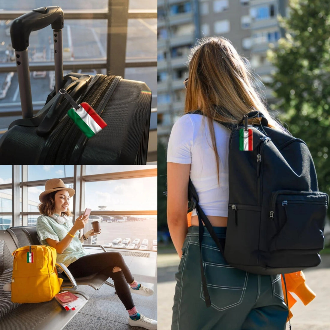 Hungary QR Bag Tag by tag8 with QR code for luggage