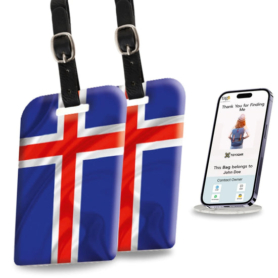 Iceland QR Bag Tag by tag8 for bag safety