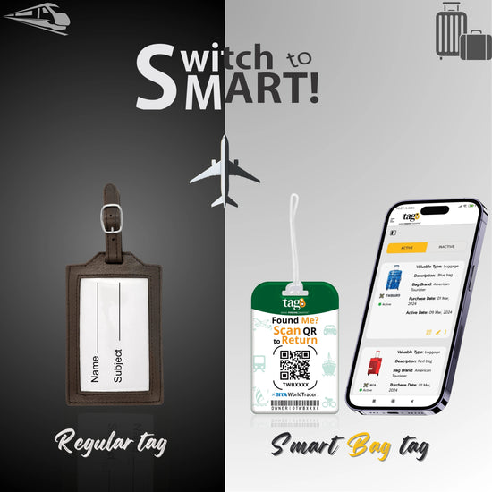 India QR Bag Tag by tag8 for luggage tracking