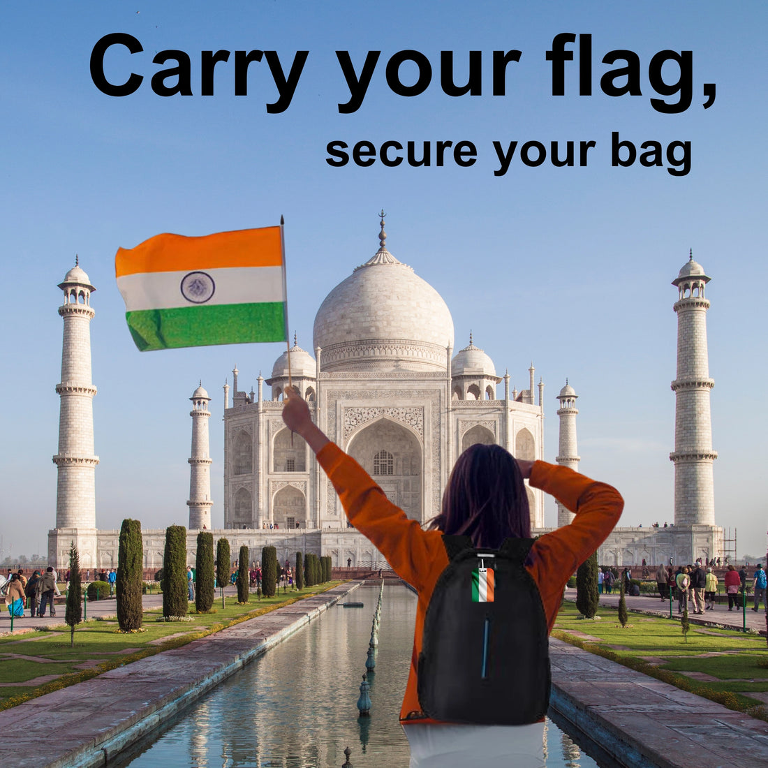 India QR Bag Tag by tag8 for luggage tracking