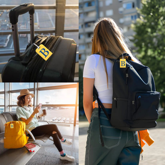 QR tag for bag with initial B