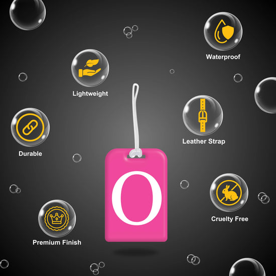 QR tag for bag with initial O