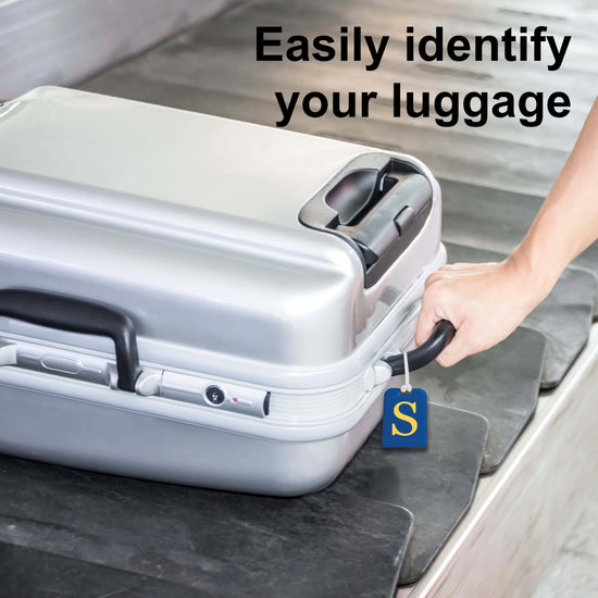 QR tag for bag with initial S