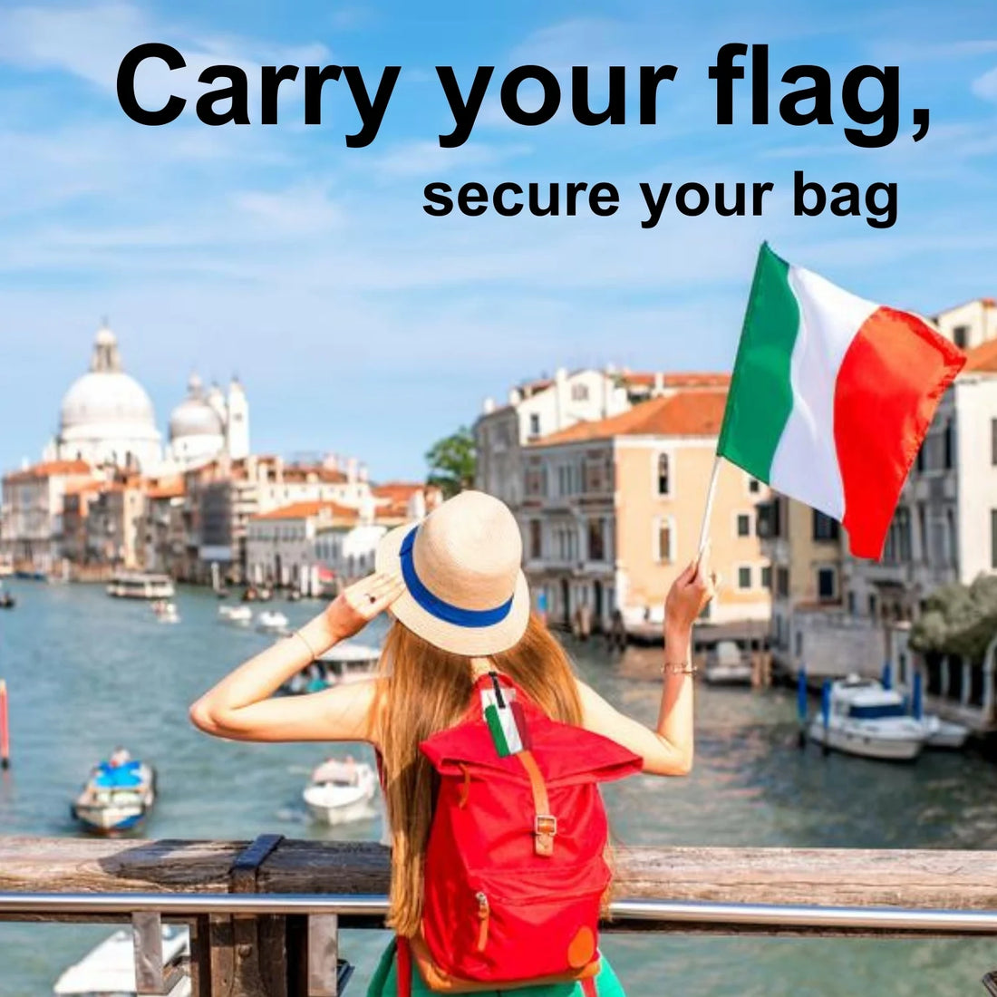 Italy QR Bag Tag by tag8 for travel security