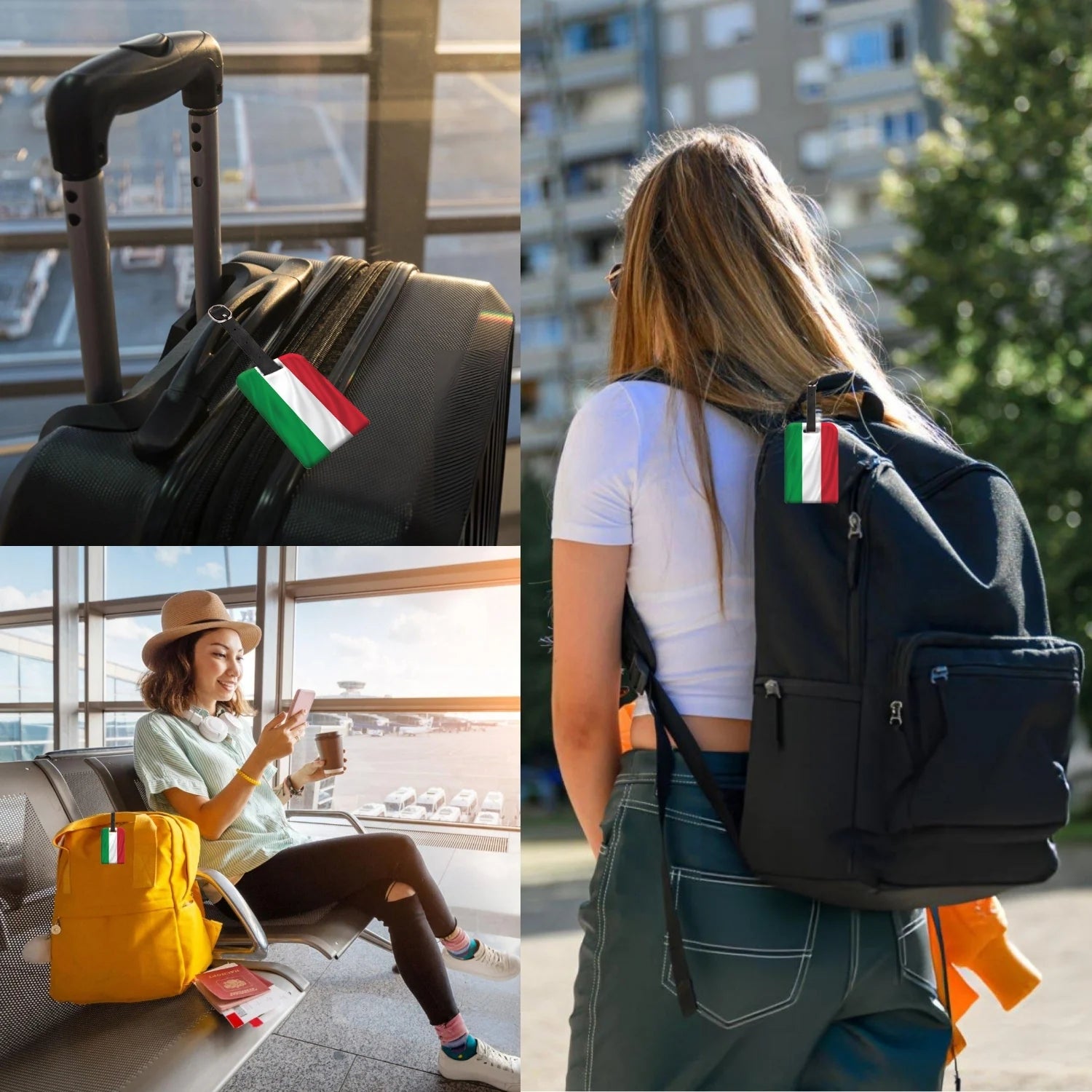 Italy QR Bag Tag by tag8 for travel security