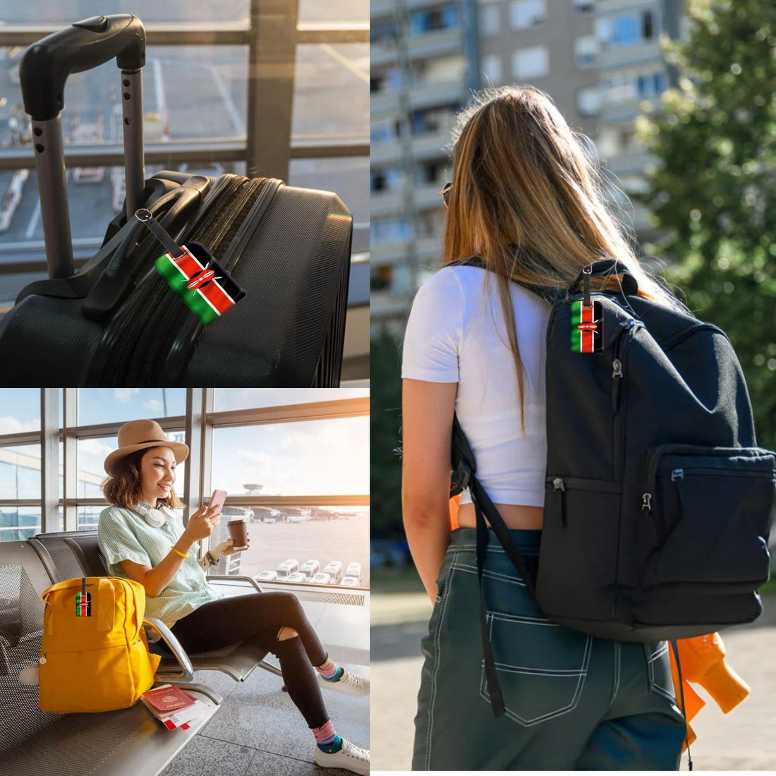 Kenya QR Bag Tag by tag8 with secure QR code