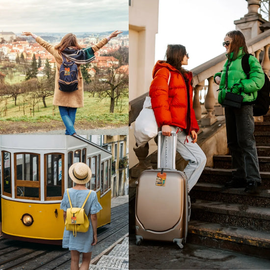 Lisbon QR Bag Tag by tag8 with QR code for tracking