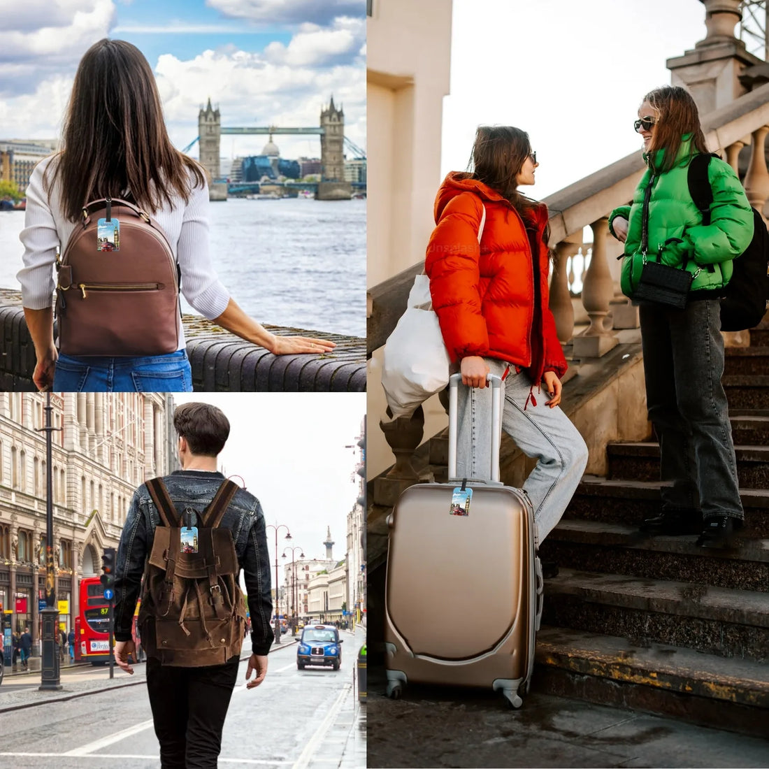 London QR Bag Tag by tag8 for secure tracking