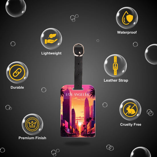 Los Angeles QR Bag Tag by tag8 for travel tracking