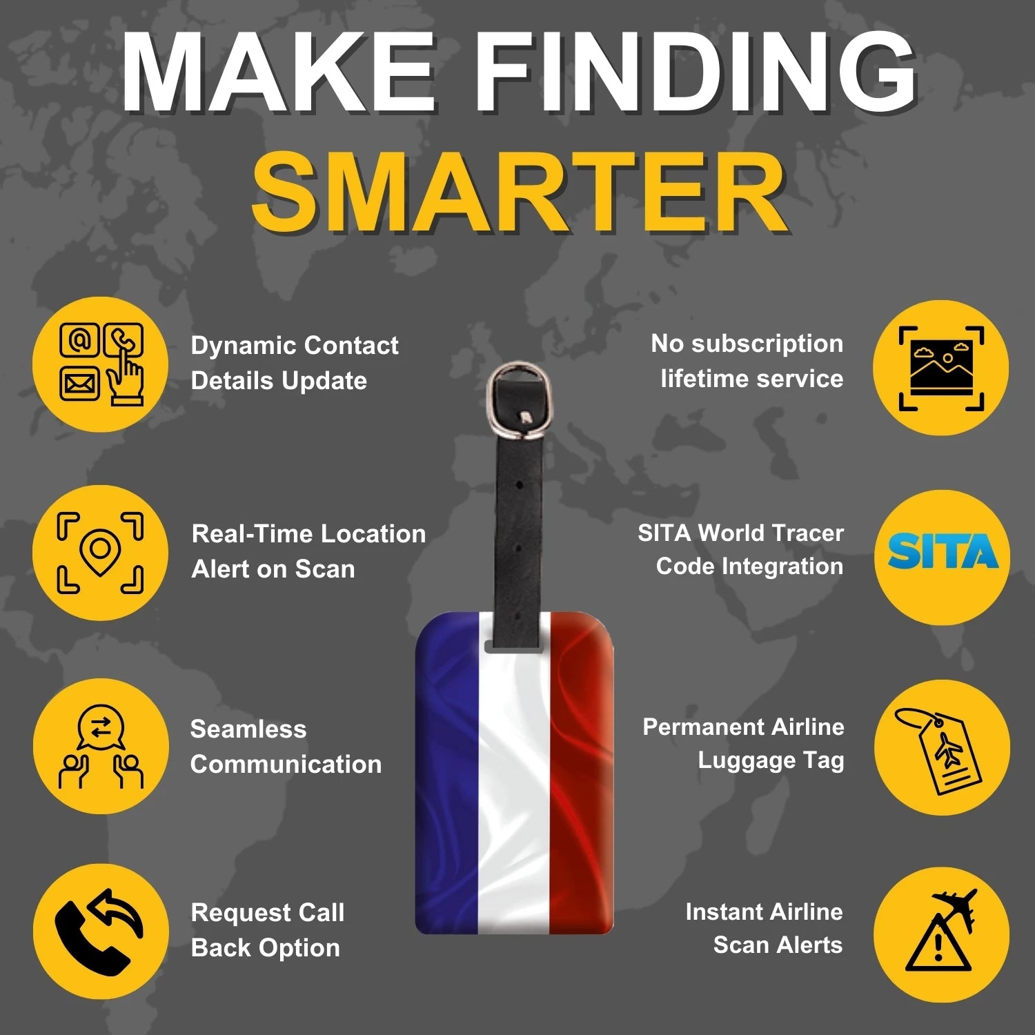 Netherlands QR Bag Tag by tag8 for bag recovery