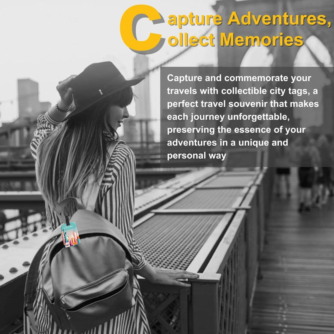 New York QR Bag Tag by tag8 for luggage security