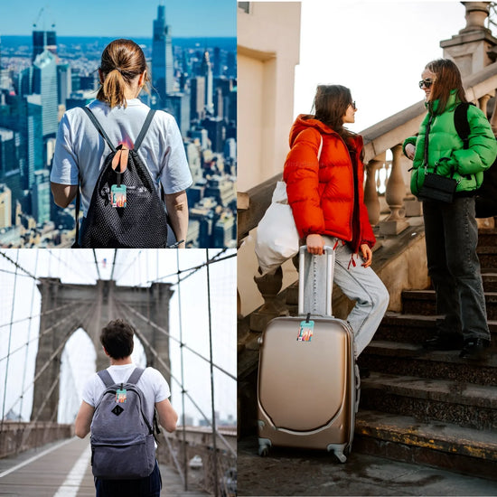 New York QR Bag Tag by tag8 for luggage security