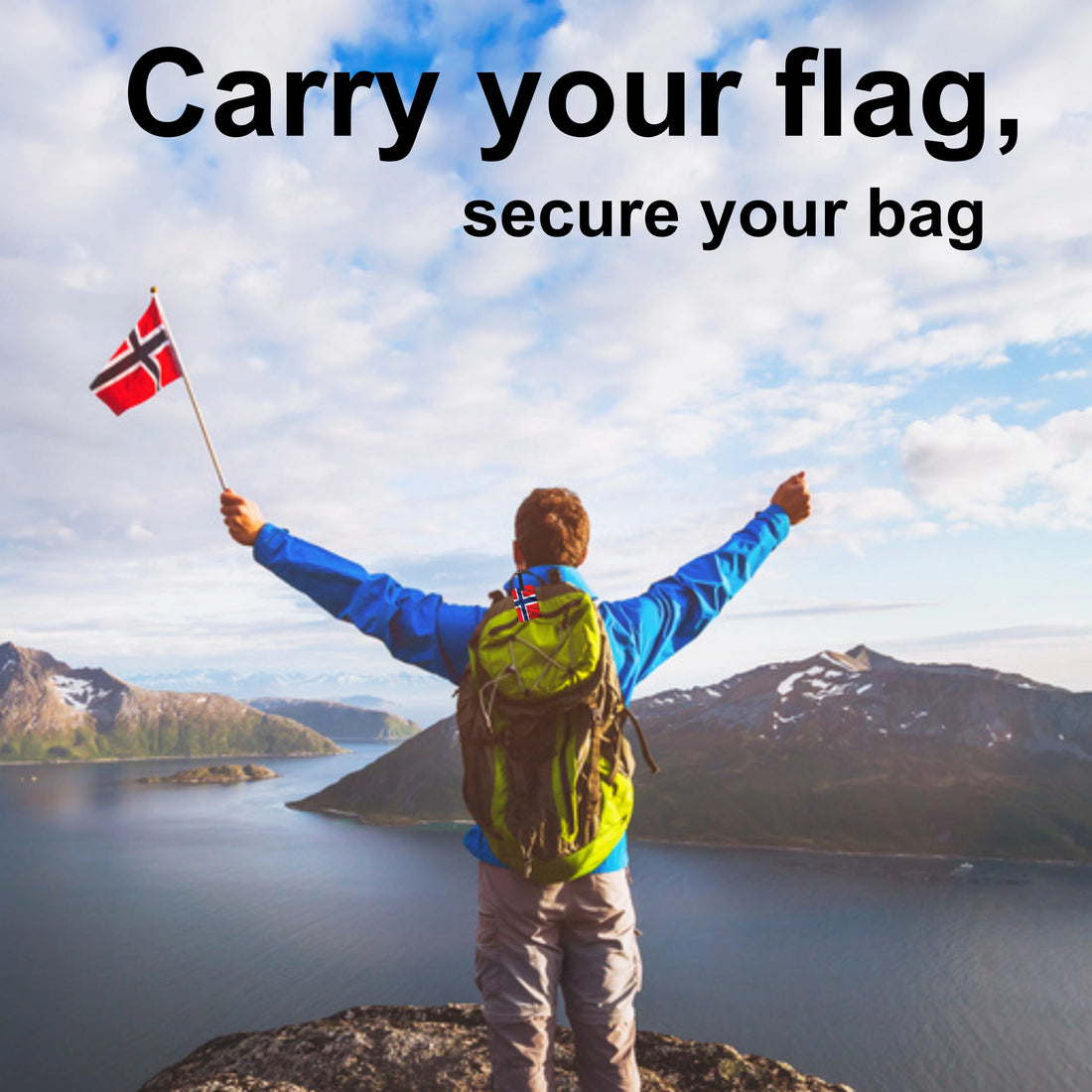 Norway QR Bag Tag by tag8 for luggage security