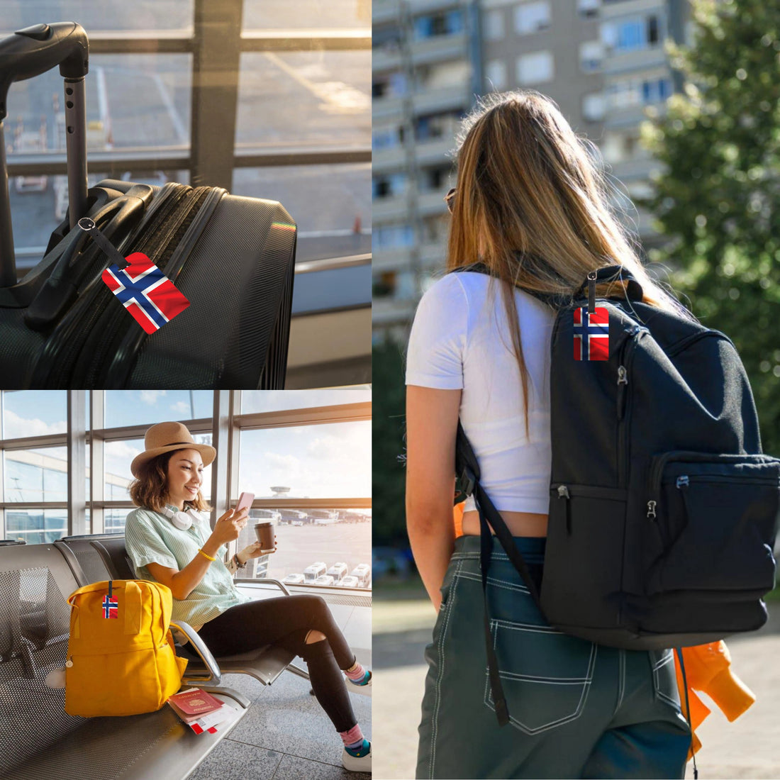 Norway QR Bag Tag by tag8 for luggage security