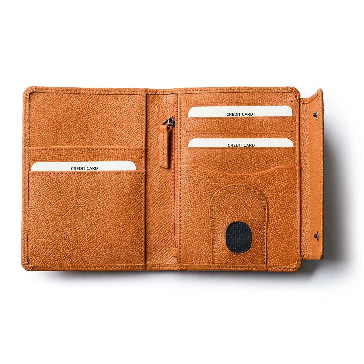 Orbit Smart Passport Holder Tri-Fold with Dolphin Max tracker to secure and locate passport easily