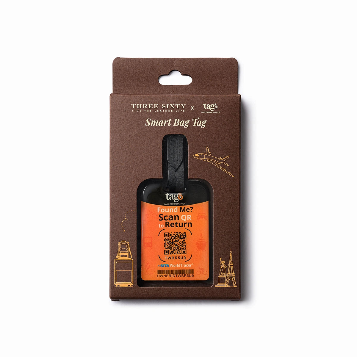 Orbit Smart Security Tag—QR smart identifier to protect and recover your luggage